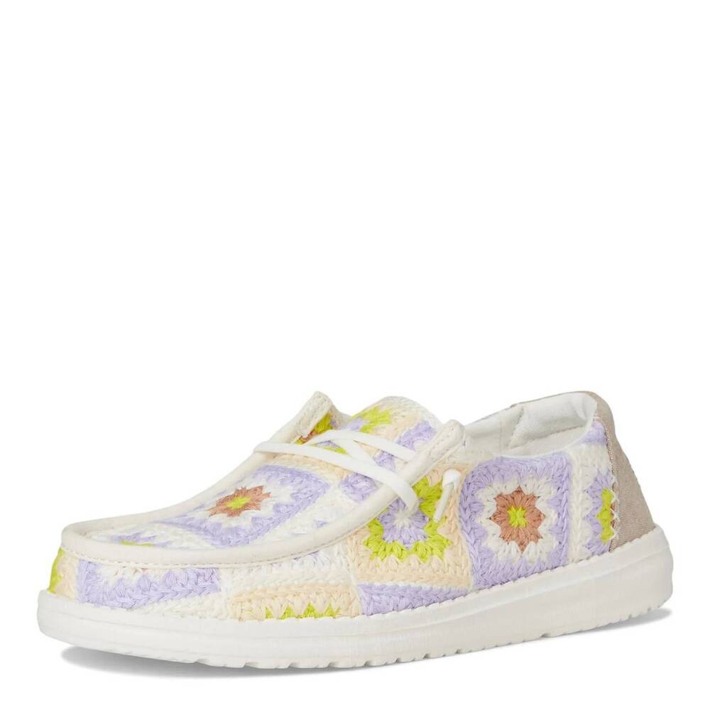 NEW HEY DUDE women's wendy cottage crochet slip-on shoes - Picture 3 of 7